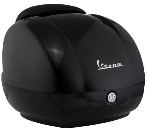 Vespa 36lts top case, incl. backrest black - volcano black
