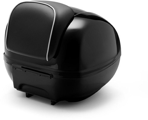 Vespa Topcase 36lts, inkl. Rückenlehne schwarz - schwarz