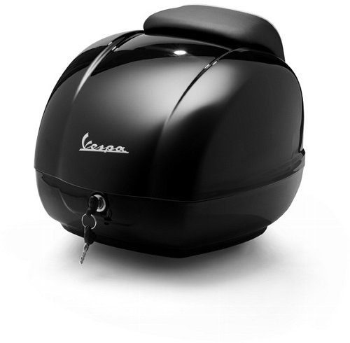 Vespa Topcase 36lts, inkl. Rückenlehne schwarz - schwarz