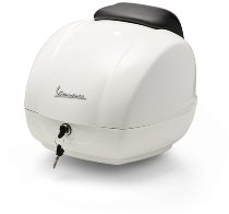 Vespa topcase 36lts, incl. respaldo negro - blanco