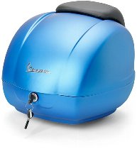 Vespa top case 36lts, incl. respaldo - Vivace azul mate