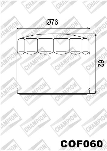 Champion Filtro olio COF060 - BMW, Harley Davidson, Husquarn