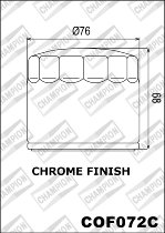 Champion Ölfilter COF072C, chrom - Harley Davidson