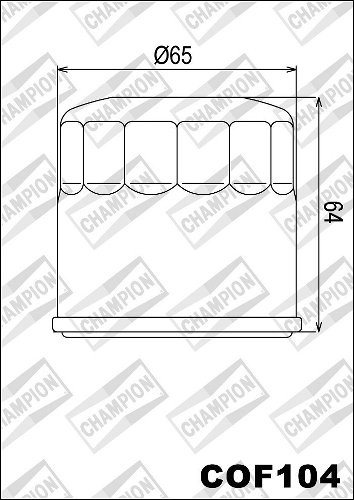 Champion Filtro de aceite COF104 - Honda, Kawasaki, Yamaha,