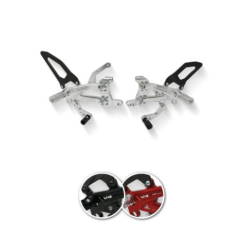 CNC Racing Adjustable rear sets RPS, folding, Carbonium - Ducati Panigale V4