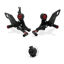 CNC Racing Adjustable rear sets, foldable - Ducati Monster 937