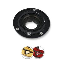 CNC Racing tank cap flange, carbon, 3 screws, centered - Aprilia/Ducati/KTM/MV Agusta