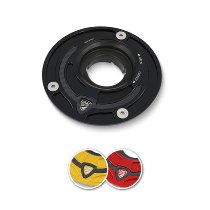 CNC Racing Fuel tank cap flange, Carbon, 3 screws, shifted - Ducati, MV Agusta, Yamaha