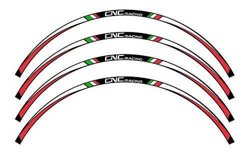 CNC Racing Kit adesivi ruota da 17 pollici, 4 pz., per una ruota