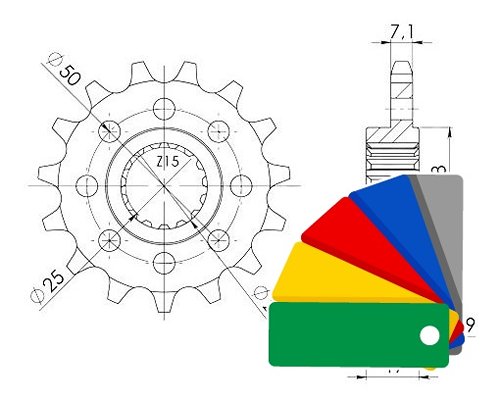 Supersprox Ritzel Typ 5054 Breite 525