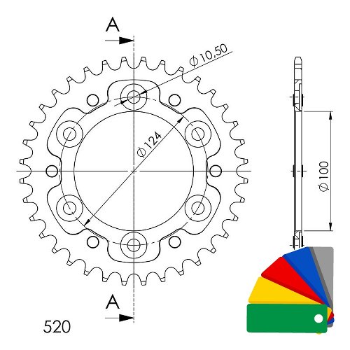 Supersprox Kettenrad 735 Breite 520