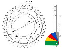 Supersprox Kettenrad Typ 744 Breite 525