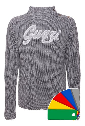 Moto Guzzi knitted jumper, men, grey