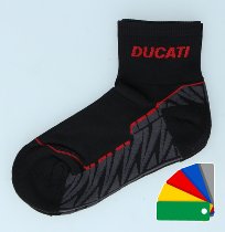 Ducati Funktionssocken 'Comfort 14', schwarz/rot
