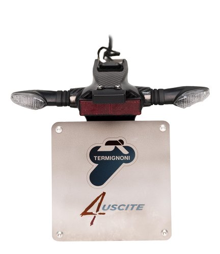 Termignoni License plate support with homologation - Ducati