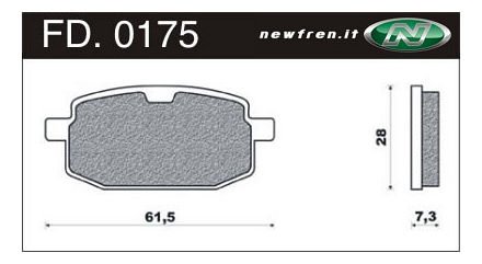 Newfren Bremsbelag Organisch Scooter Active FD0175BA