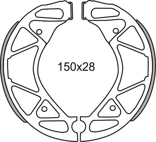 Set di ganasce freno Ferodo FSB967 150x28 mm