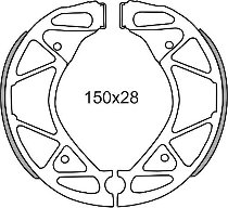 Ferodo-Bremsbacken-Satz FSB967 150x28 mm
