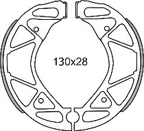 Ferodo brake shoe set FSB974A 130x28 mm