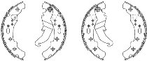 Juego de zapatas de freno Ferodo FSB983EF 190x47 mm