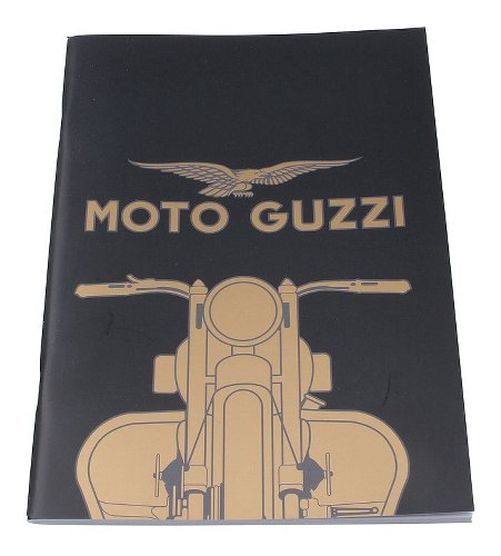 Moto Guzzi carnet de notes DIN A5, noir, embléme doré NML