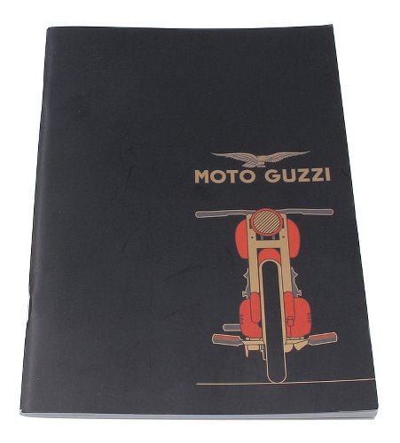 Moto Guzzi Notizheft DIN A5 liniert, schwarz, rot-goldenes