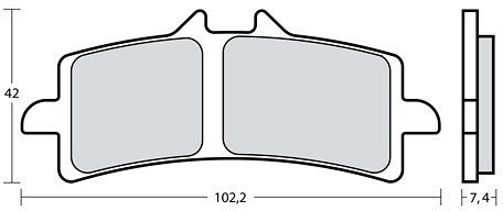 Brembo Bremsbelag Z10 Monoblock M4 1098 / 1198 / 1299 / V4
