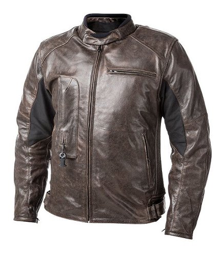 Helite Roadster Airbag Leather Jacket Vintage Brown L