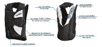 Helite Airbagweste GP-AIR 2.0, schwarz/weiß, Gr. L