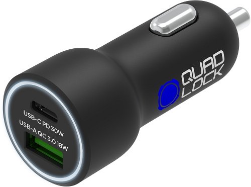 QUAD LOCK Dual USB (C+A) Autoladegerät 48W