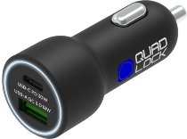 Caricabatterie doppio per auto QUAD LOCK (USB C+A) - 48W