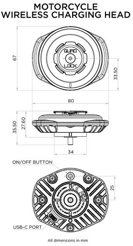 QUAD LOCK Weatherproof Wireless Charging Head