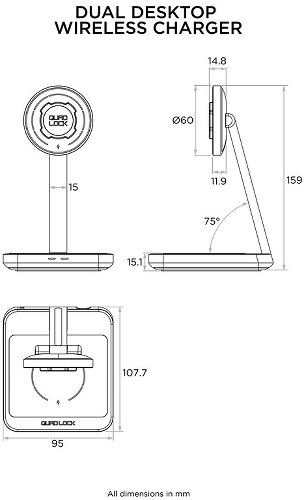 Chargeur sans fil double QUAD LOCK MAG