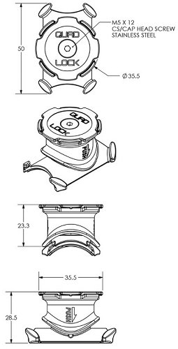 QUAD LOCK Fahrrad Lenker-/Vorbauhalterung