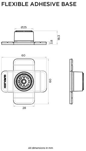 QUAD LOCK 360 Flexible Adhesive Base