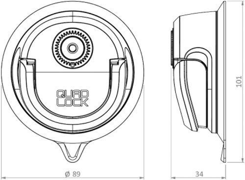 Base a ventosa QUAD LOCK 360