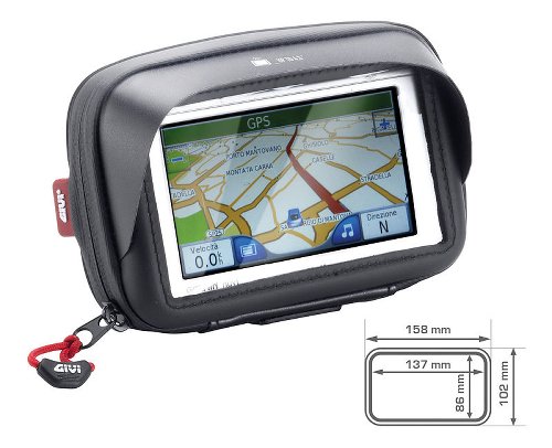 GIVI sat nav bolsa de 5 pulgadas con parasol y espejo de