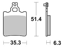 SBS Bremsbelag Carbon Tech