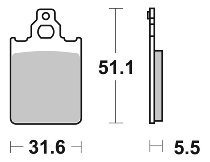 SBS Bremsbelag Carbon Tech