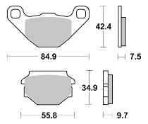 SBS Bremsbelag Street Ceramic