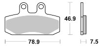 SBS Bremsbelag Street Ceramic