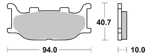 SBS Bremsbelag Carbon Tech