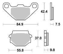 SBS Bremsbelag Carbon Tech