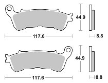 SBS Brake pad kit Street Ceramic