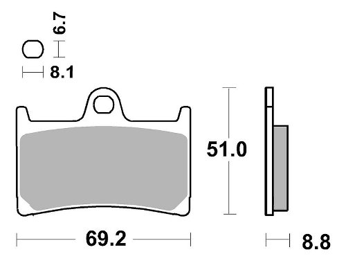 SBS Bremsbelag Carbon Tech