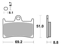 SBS Bremsbelag Carbon Tech