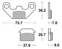 SBS Bremsbelag Street Ceramic