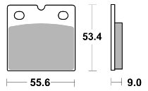 SBS Brake pad kit road racing classic dual carbon