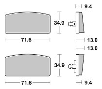 SBS Bremsbelag Street Ceramic