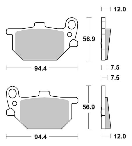 SBS Bremsbelag Street Ceramic